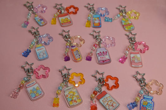 Berry Kawaii Mood Boosters Keychain Collection