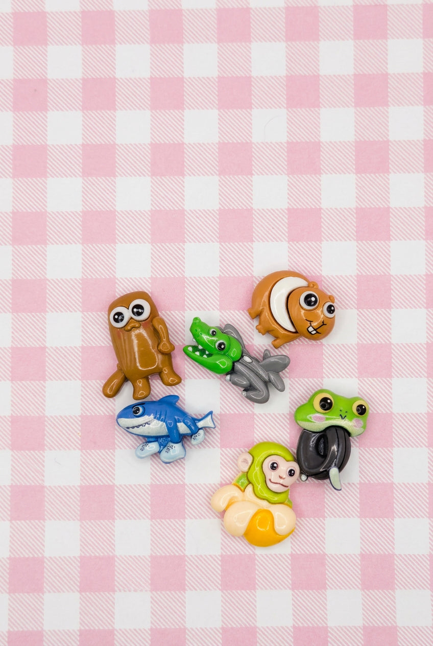 Funny Meme Creature Flatbacks 6-Pack | Kids Craft, Slime & Decoden Charms