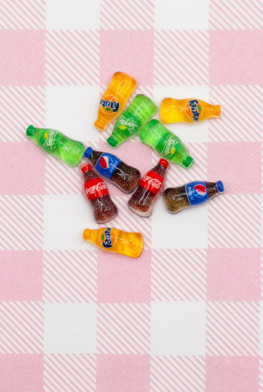 Mini Glitter Soda Bottle Charms | Assorted Mix | Nail, Slime & Decoden Supply
