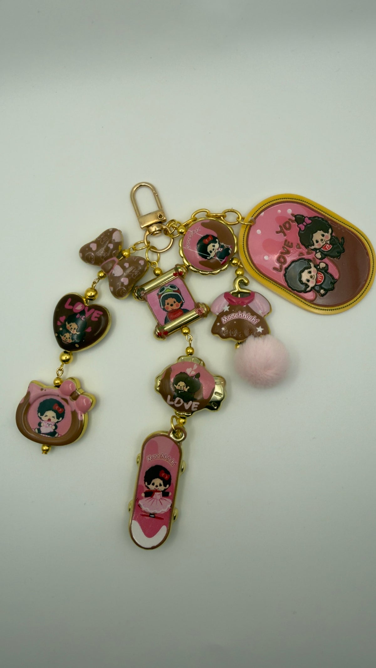 Monchichi Bag Charm- Skateboard