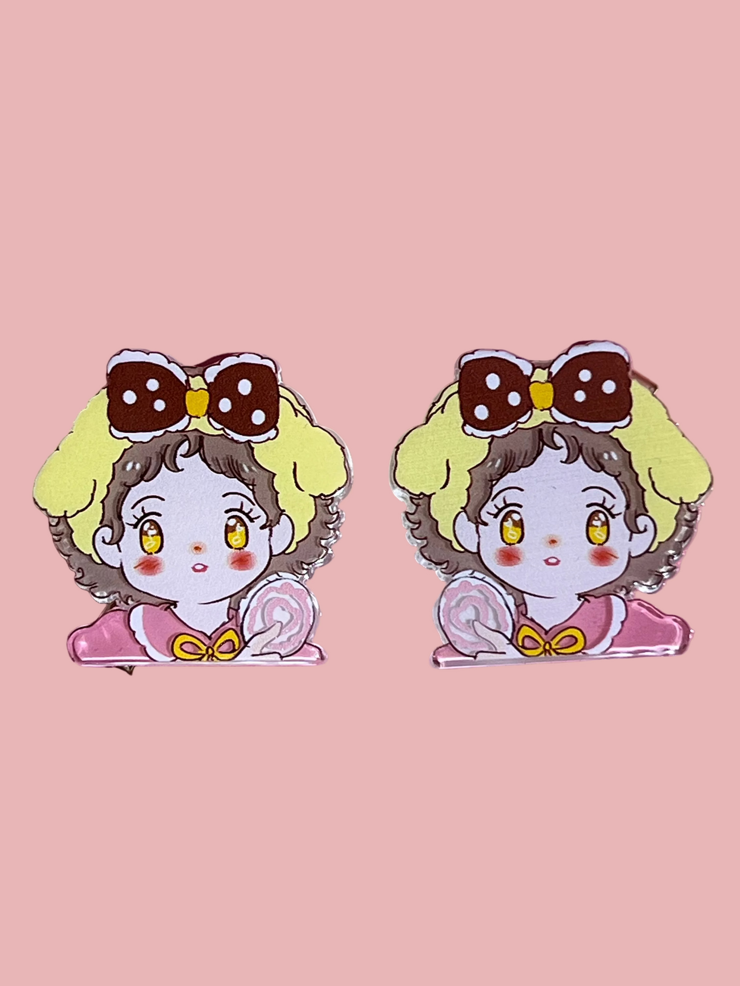 🍓 Berry Kawaii Character Hair Clips | Matching Pair